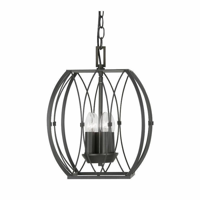 Larvik 4 Light Silver Brushed Black Ceiling Pendant soft glow ceiling light