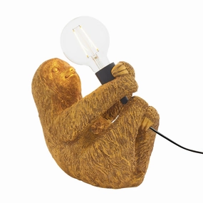 Lazy Gold Sloth Table Lamp energy-saving LED light