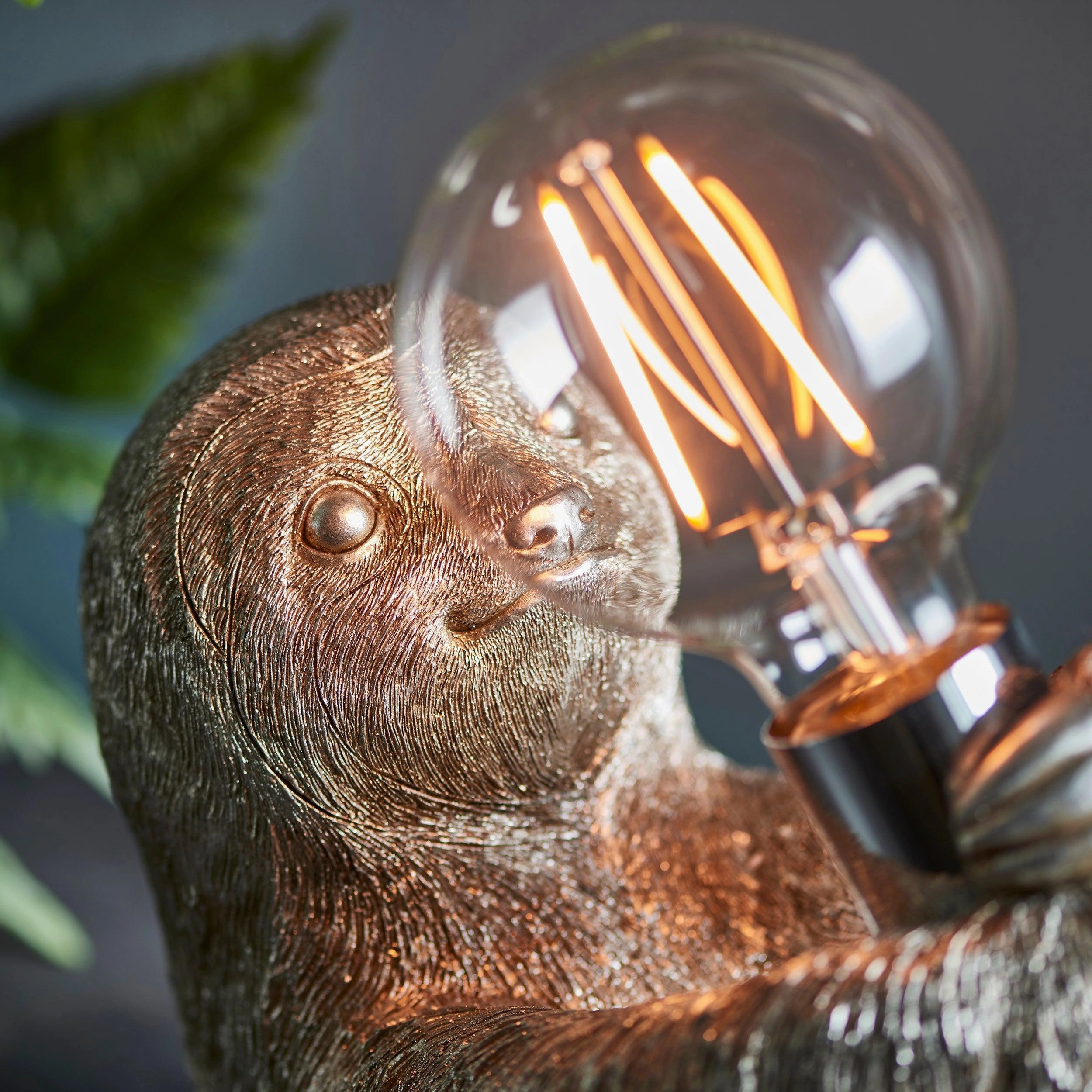 Lazy Silver Sloth Table Lamp - Open Box