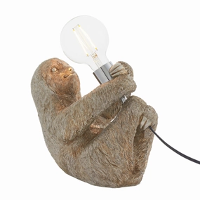 Lazy Silver Sloth Table Lamp - Open Box energy-saving LED light