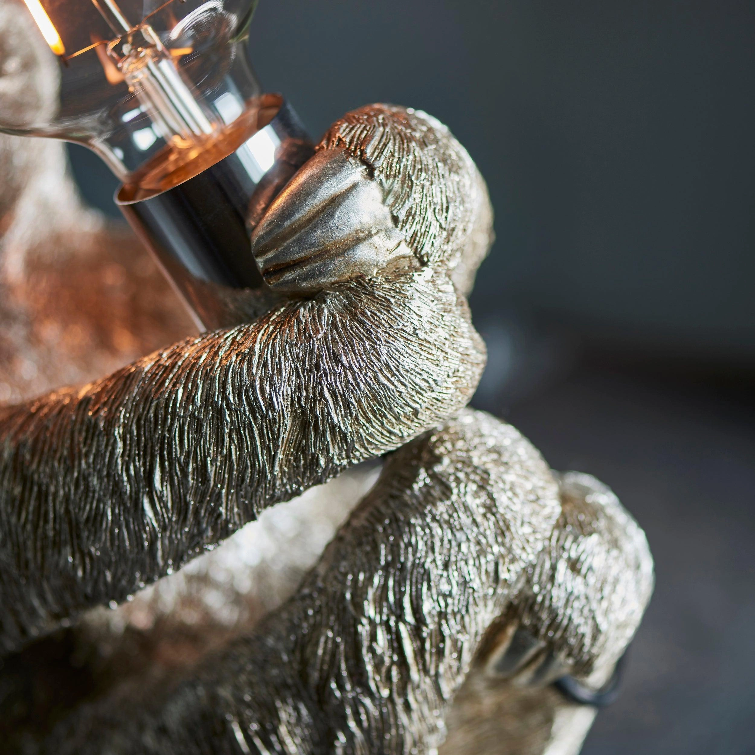 Lazy Silver Sloth Table Lamp