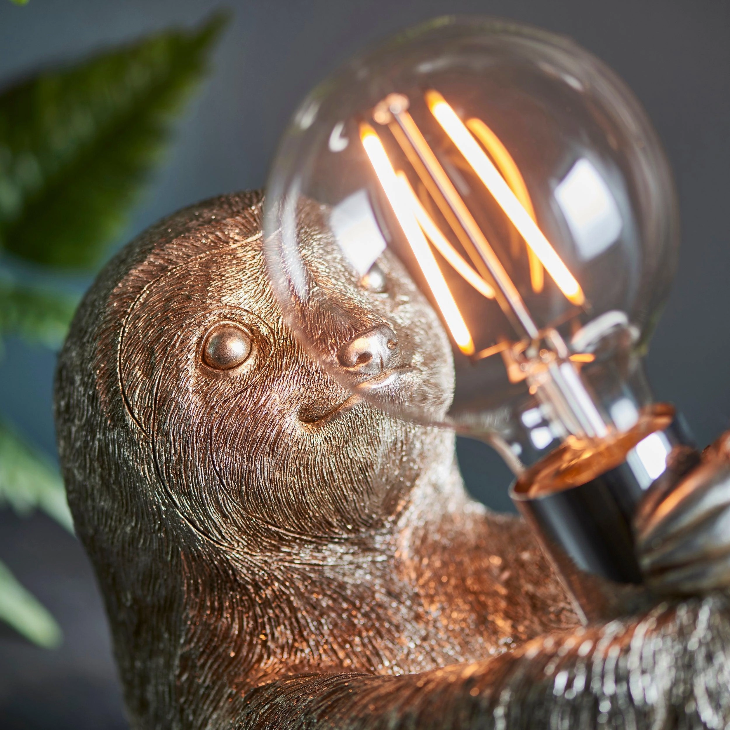 Lazy Silver Sloth Table Lamp