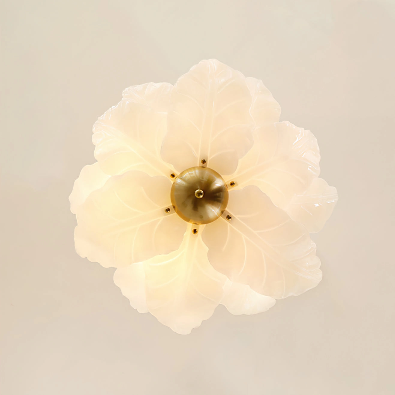 Leaf Glass Ceiling Lamp
