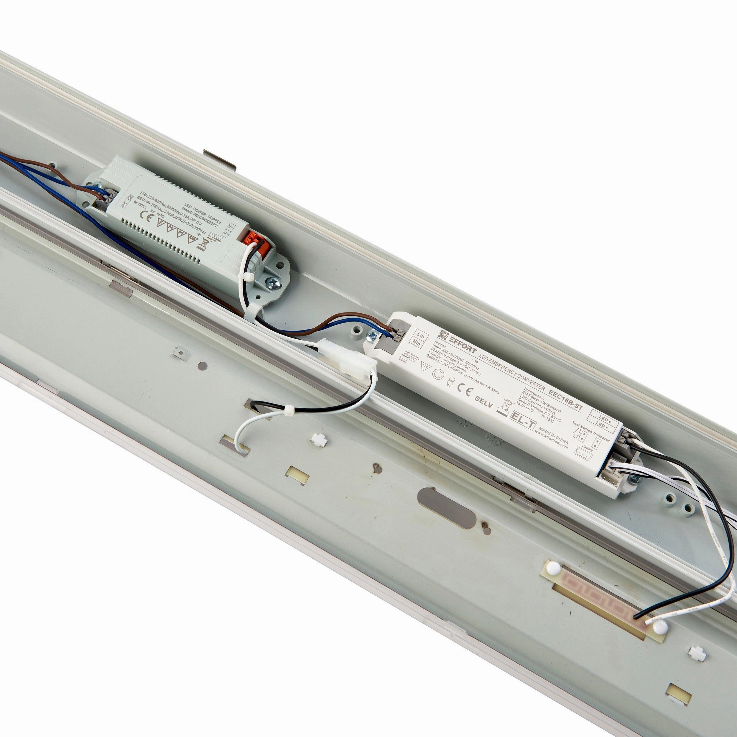 LED Anti-Corrosive LED Cool White Batten Light 4000K 4FT EM EM IP65 19W