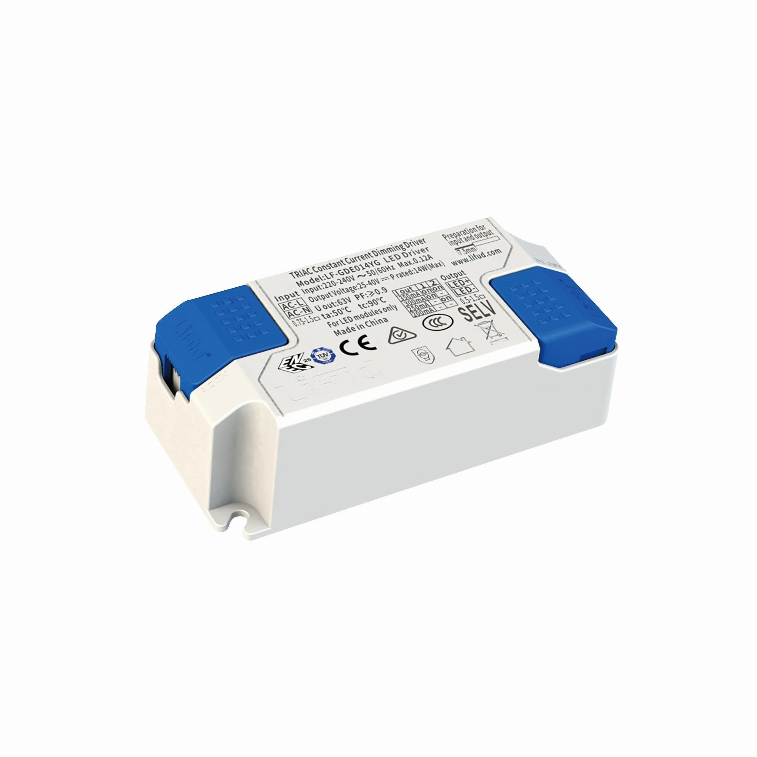 LED Driver Constant Current Dimmable 14W 200/250/300/350mA Selectable weatherproof garden light