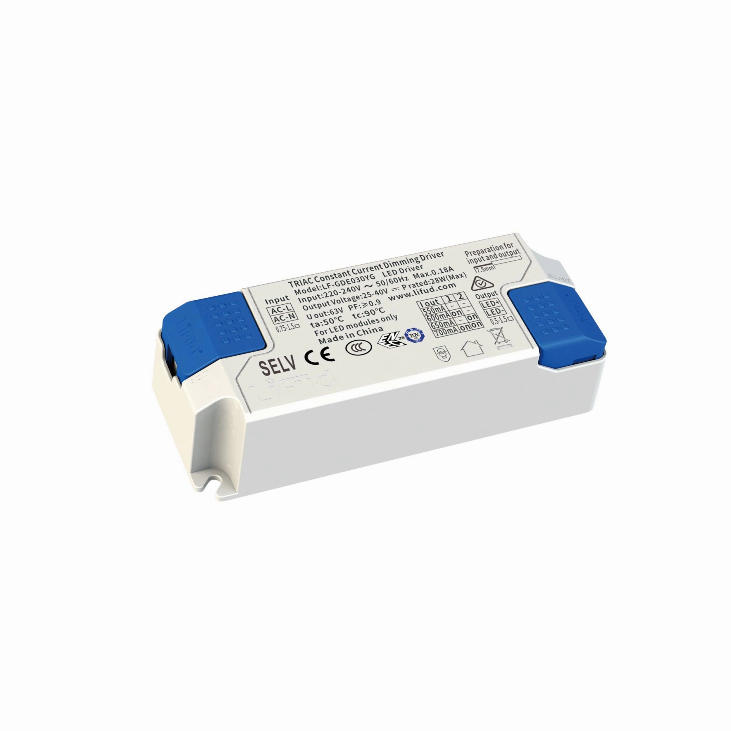 LED Driver Constant Current Dimmable 28W 550/600/650/700mA Selectable weatherproof garden light