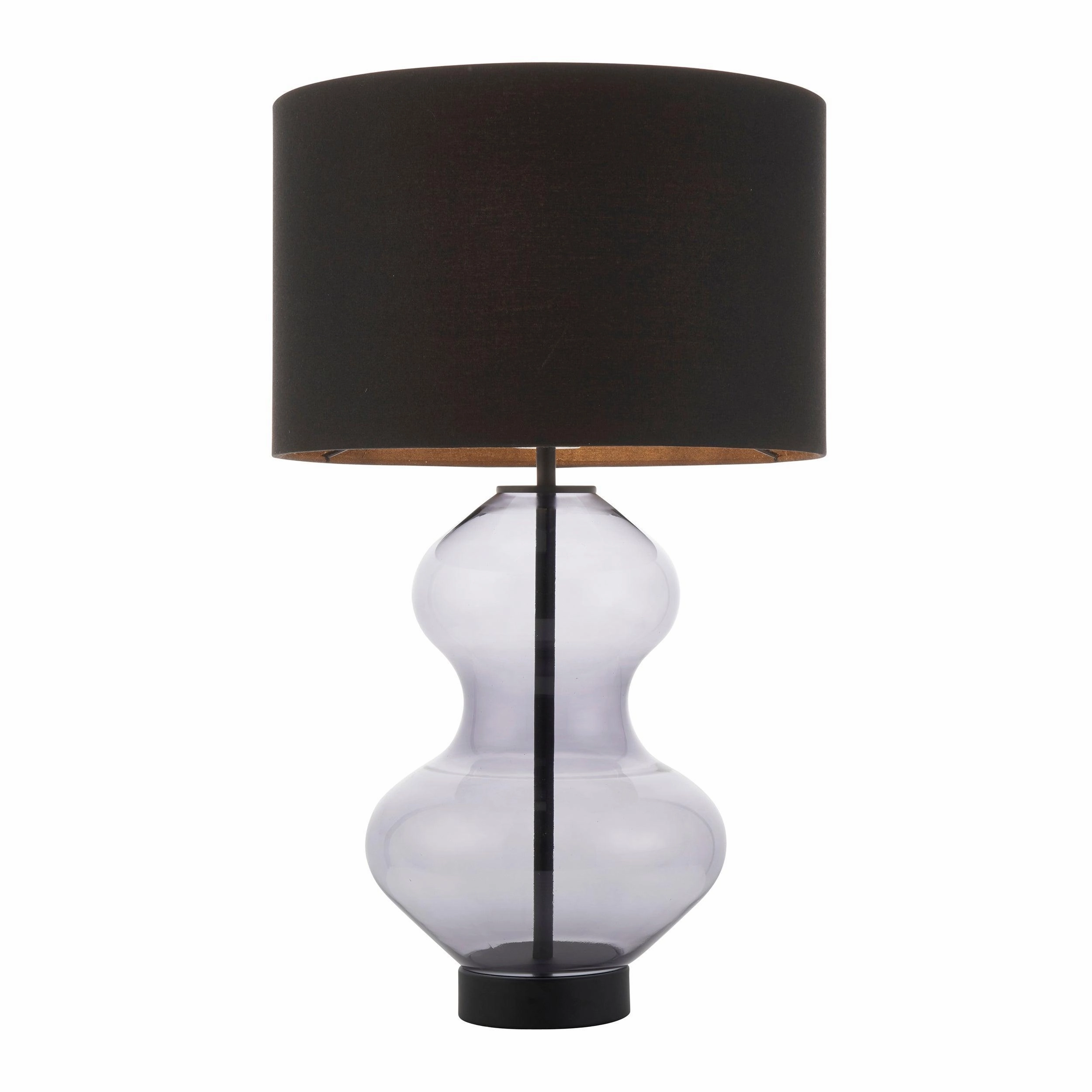 Linear Touch Black & Tinted Glass Table Lamp - Black Shade energy-saving LED light