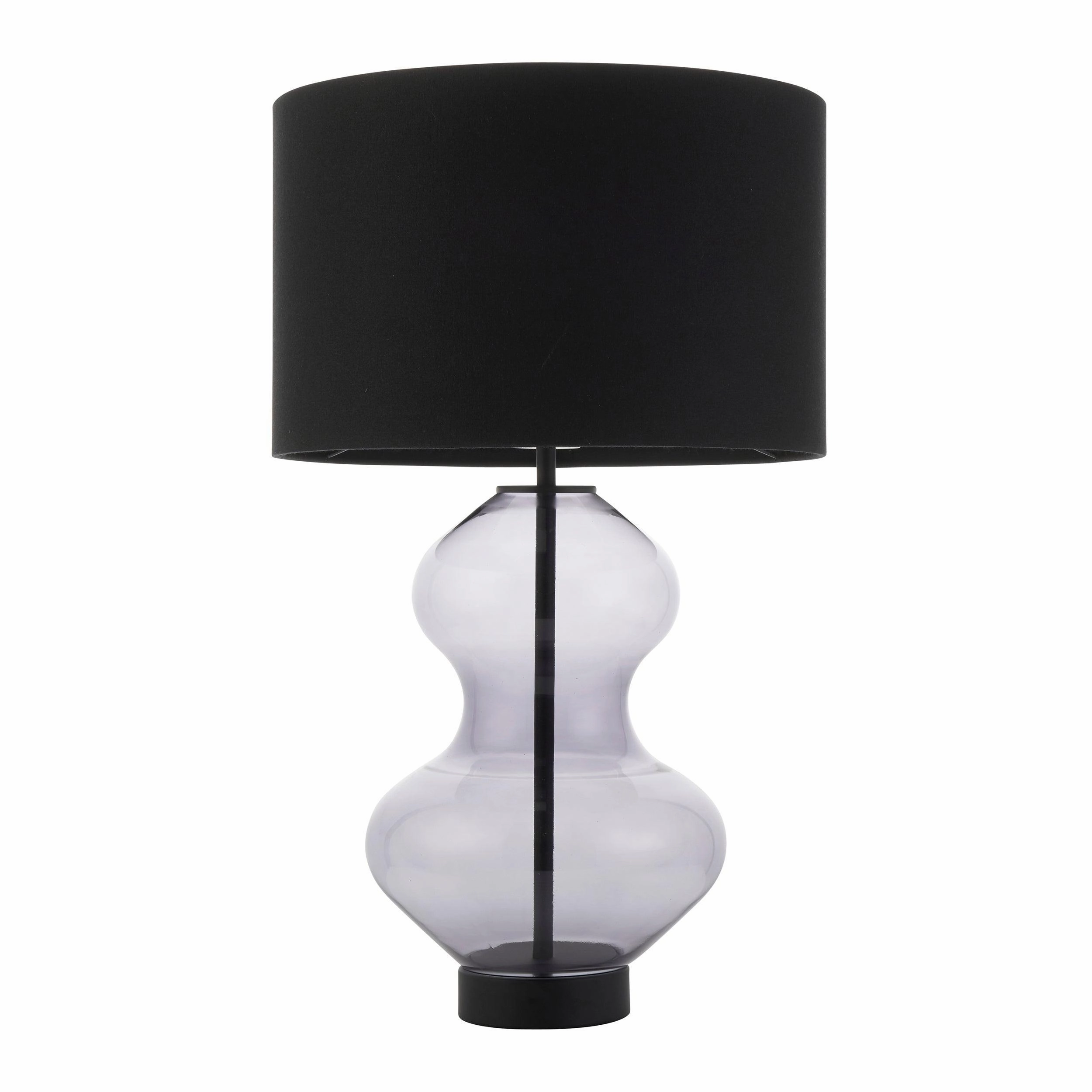 Linear Touch Black & Tinted Glass Table Lamp - Black Shade