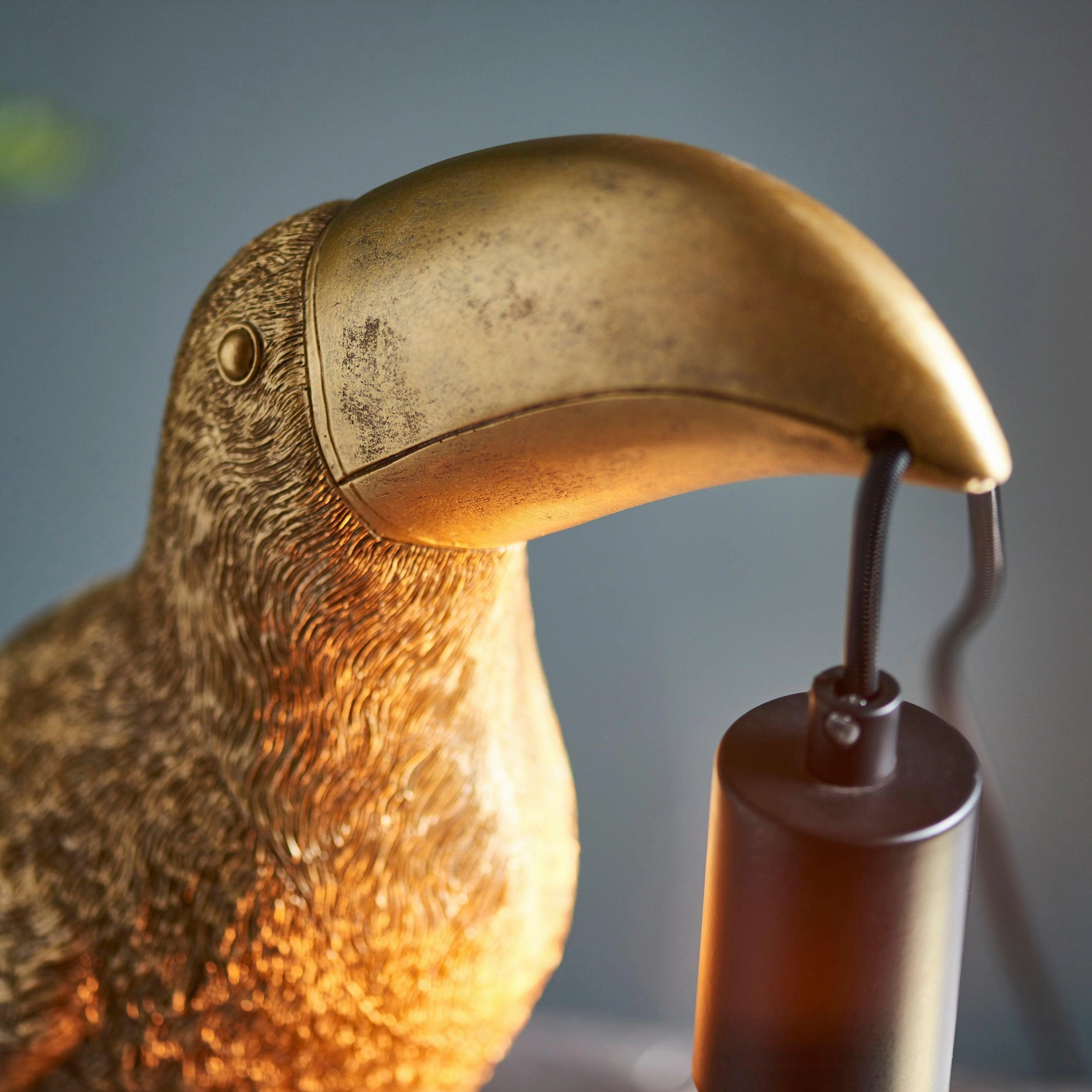 Living Lighting Arthur Gold Toucan Table Lamp
