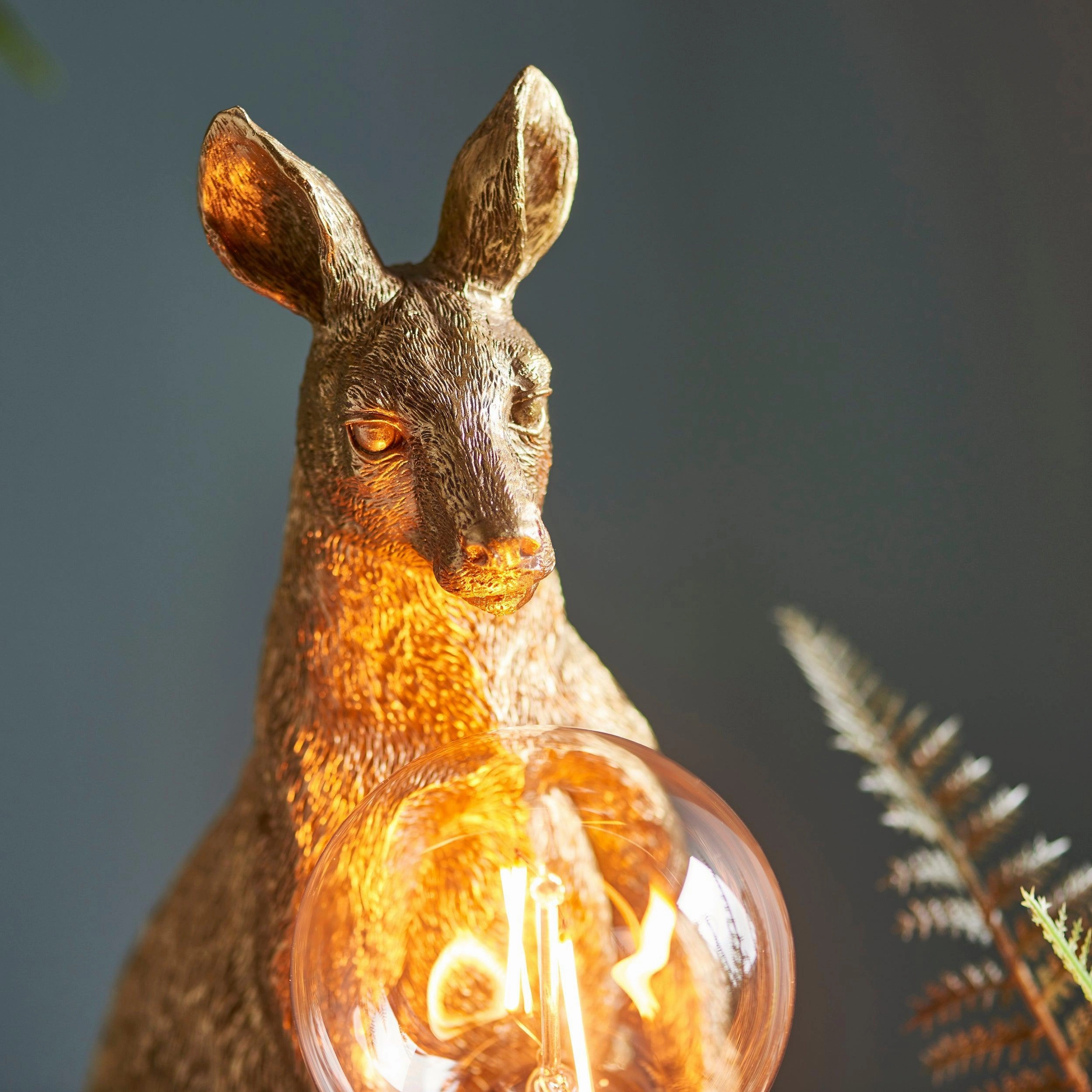 Living Lighting Kanga Gold Kangaroo Table Lamp