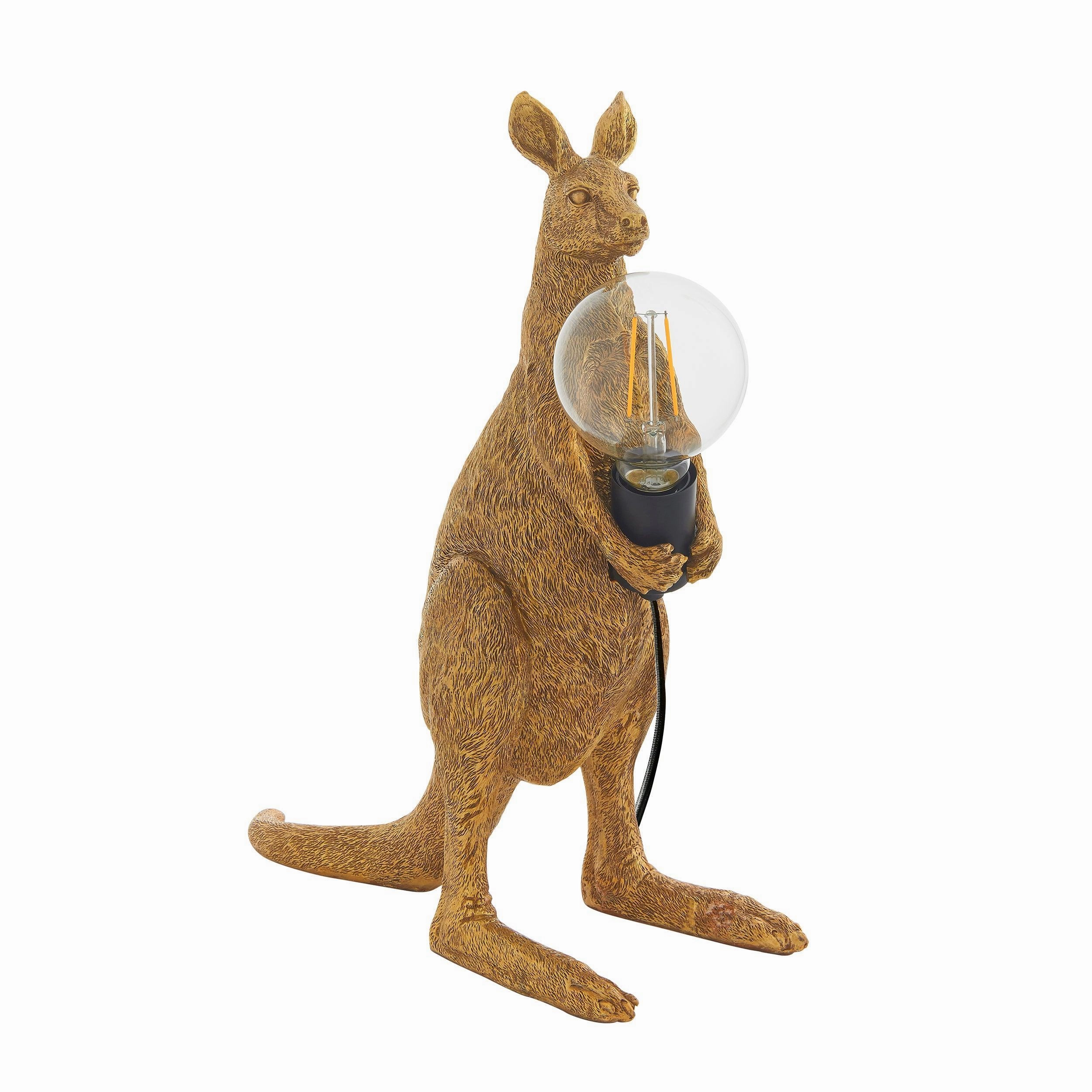 Living Lighting Kanga Gold Kangaroo Table Lamp