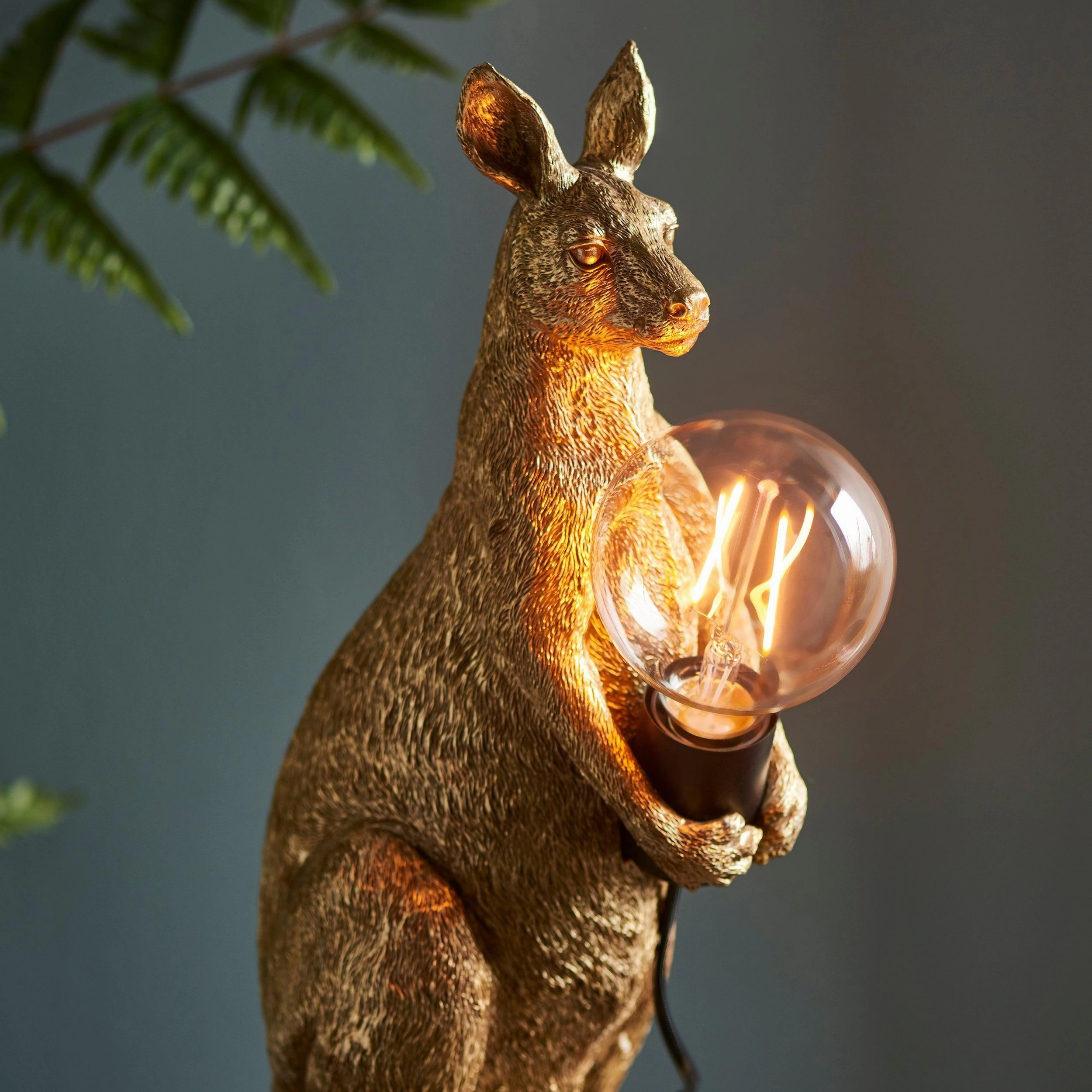 Living Lighting Kanga Gold Kangaroo Table Lamp