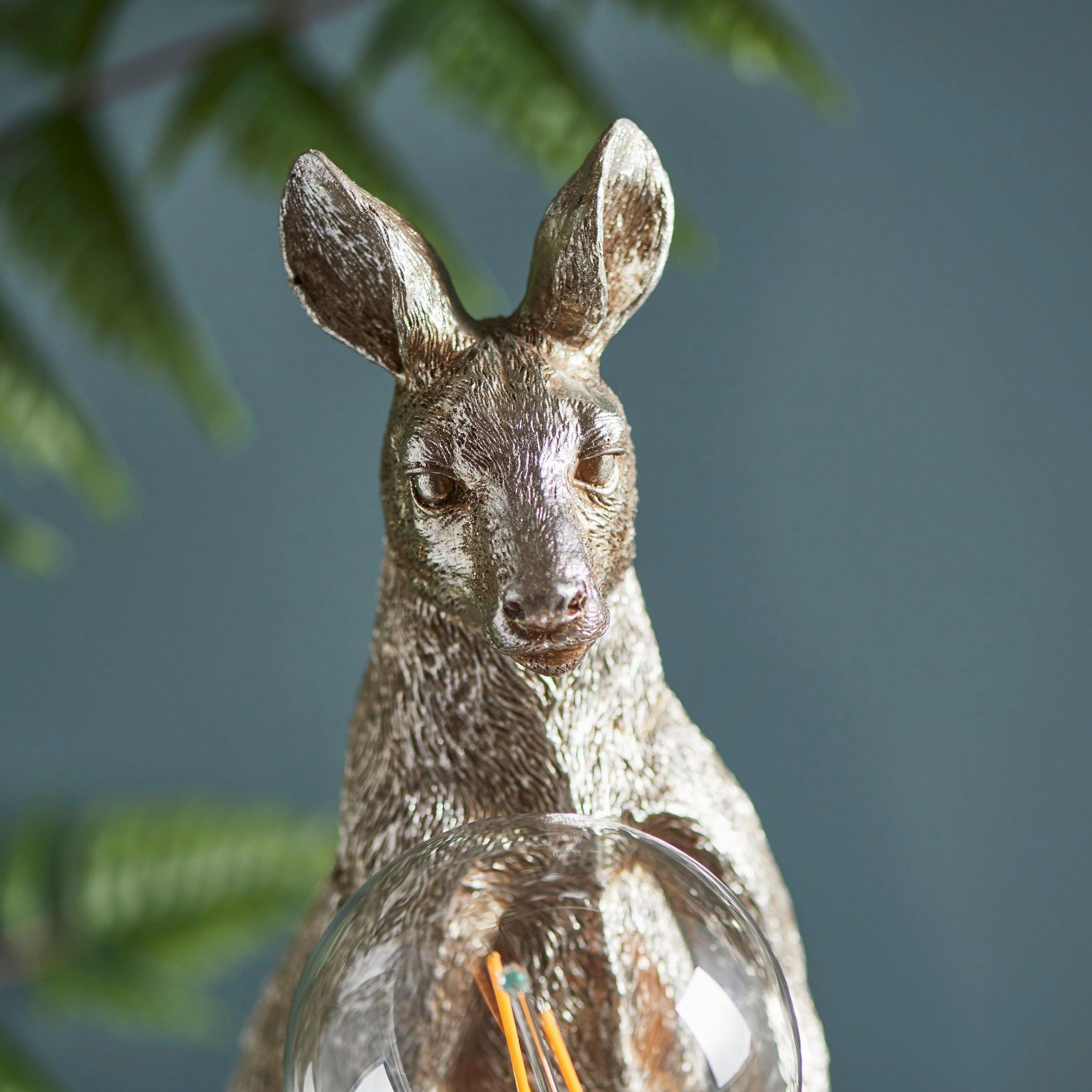 Living Lighting Kanga Silver Kangaroo Table Lamp