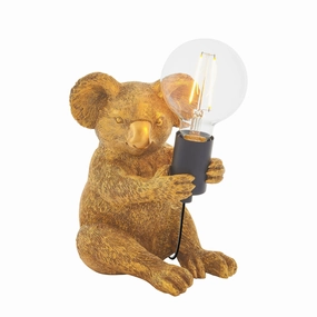 Living Lighting Koala Vintage Gold Table Lamp energy-saving LED light