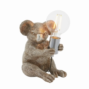 Living Lighting Koala Vintage Silver Table Lamp energy-saving LED light
