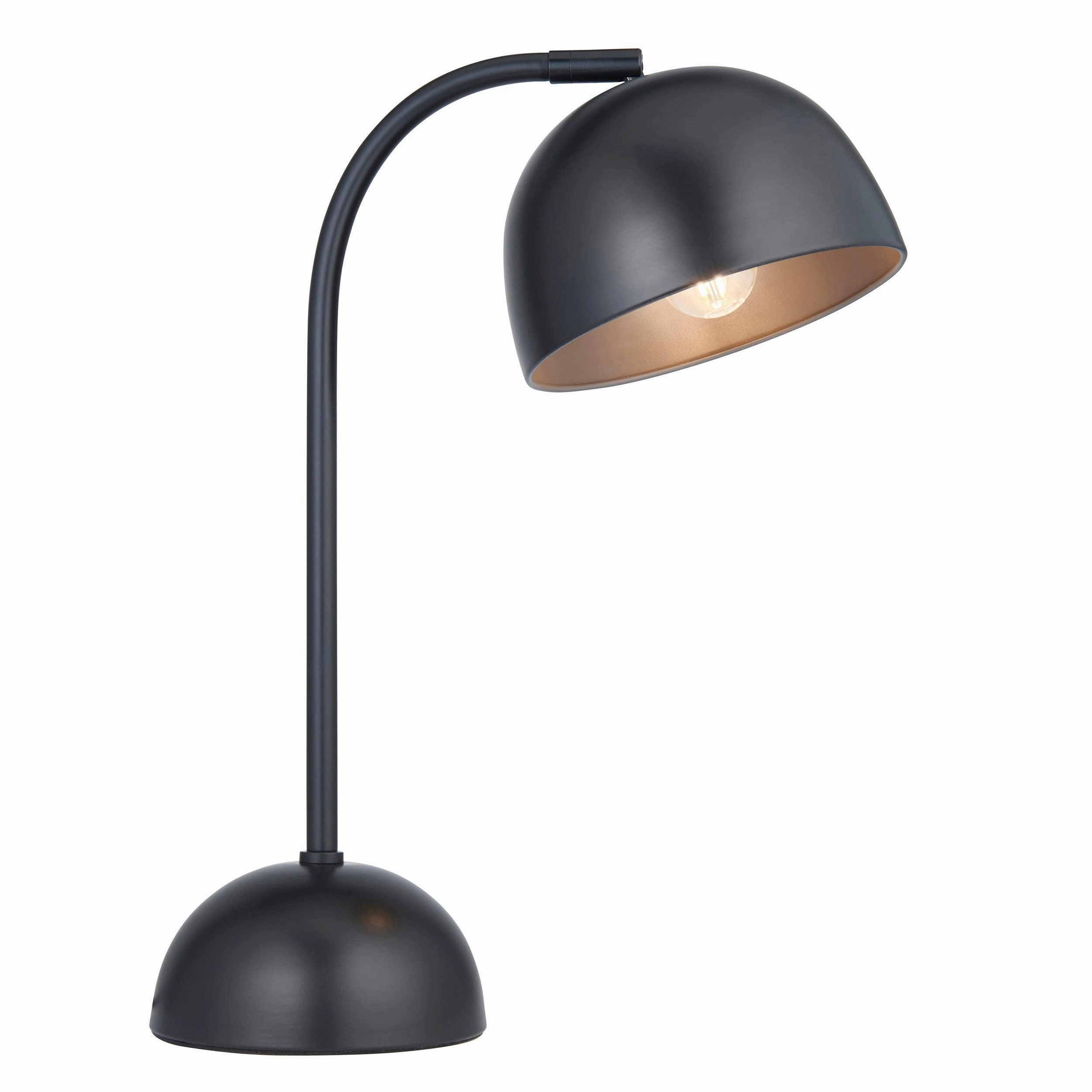 Living Lighting Trindle Black Domed Table Lamp energy-saving LED light