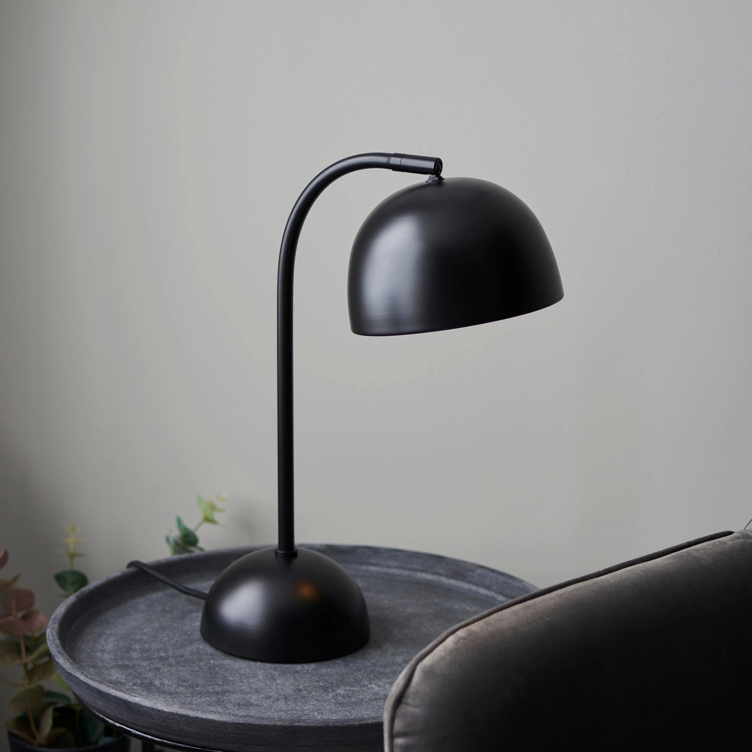Living Lighting Trindle Black Domed Table Lamp