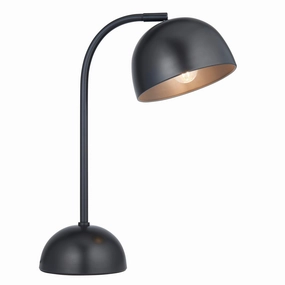 Living Lighting Trindle Black Domed Table Lamp energy-saving LED light
