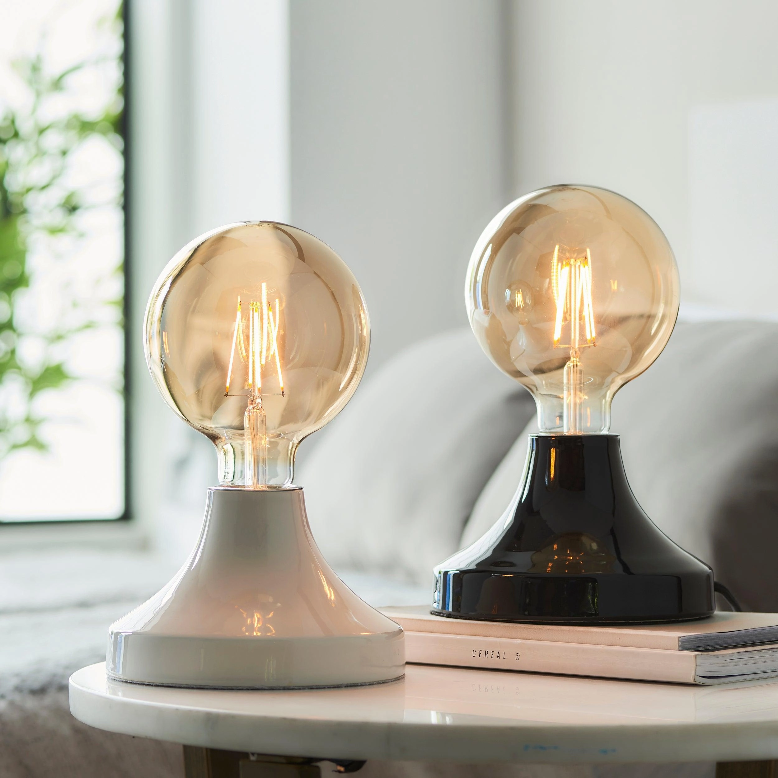 Living Lights Maida Modern Black Ceramic Table Lamp