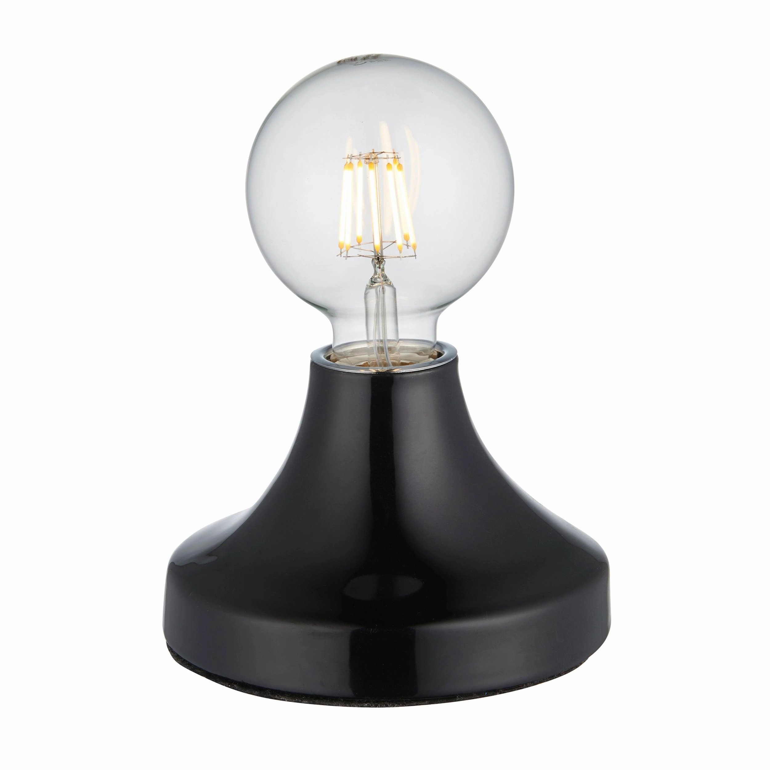 Living Lights Maida Modern Black Ceramic Table Lamp energy-saving LED light