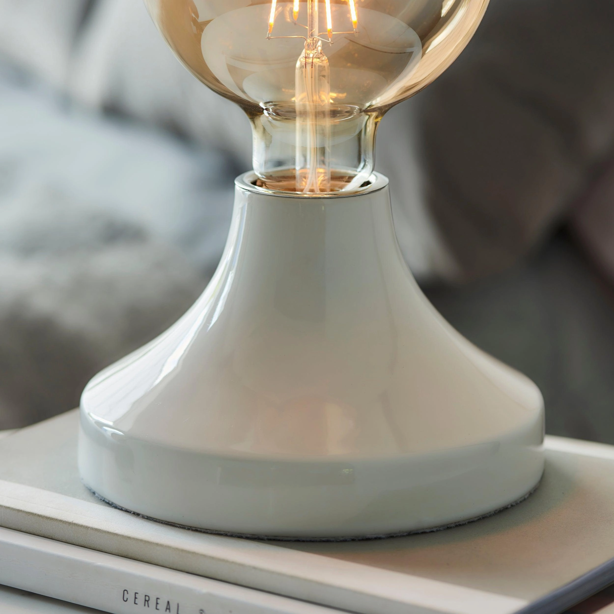 Living Lights Maida White Ceramic Table Lamp