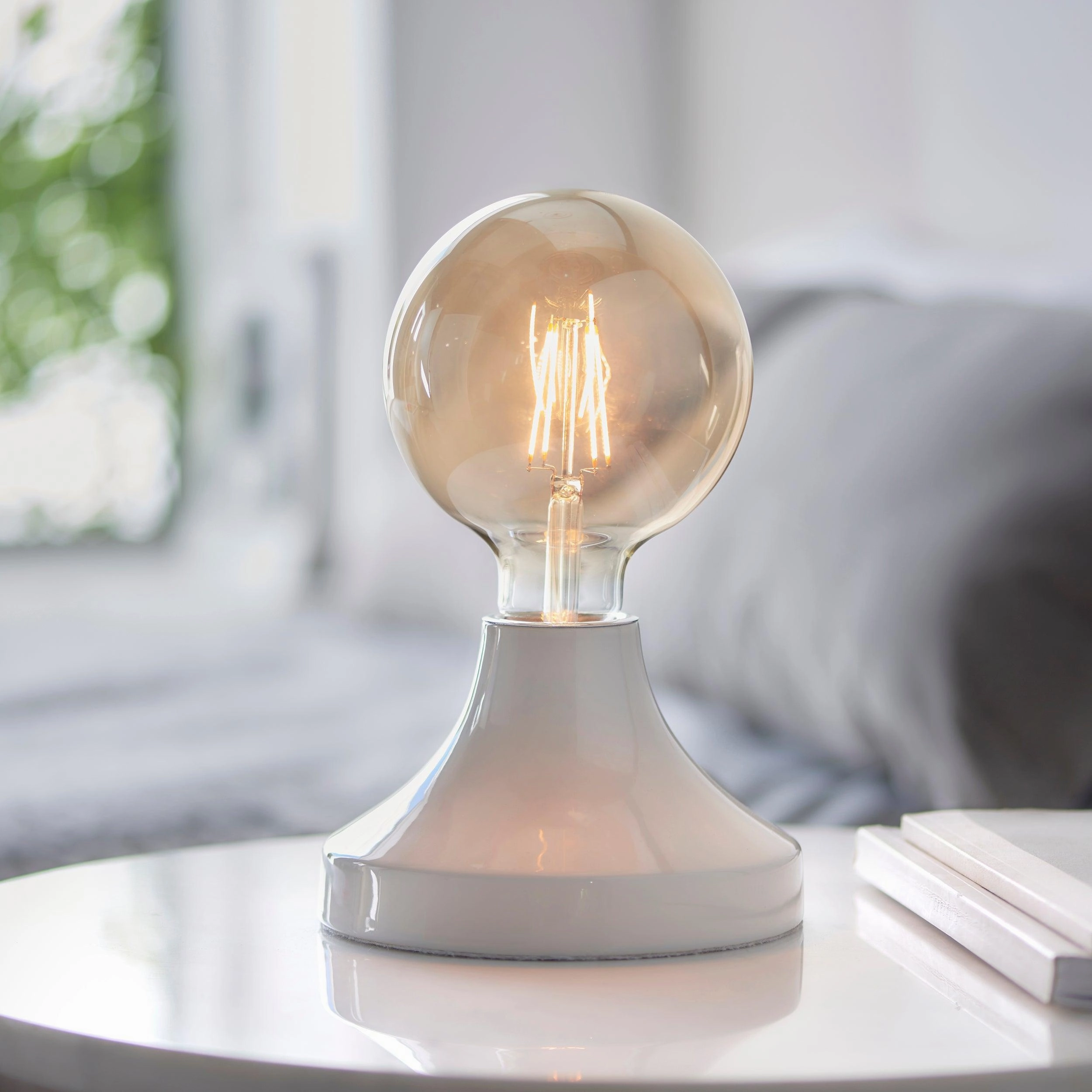 Living Lights Maida White Ceramic Table Lamp