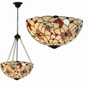 London 48m Inverted Tiffany Ceiling Light (fancy chain) recessed ceiling spot lamp