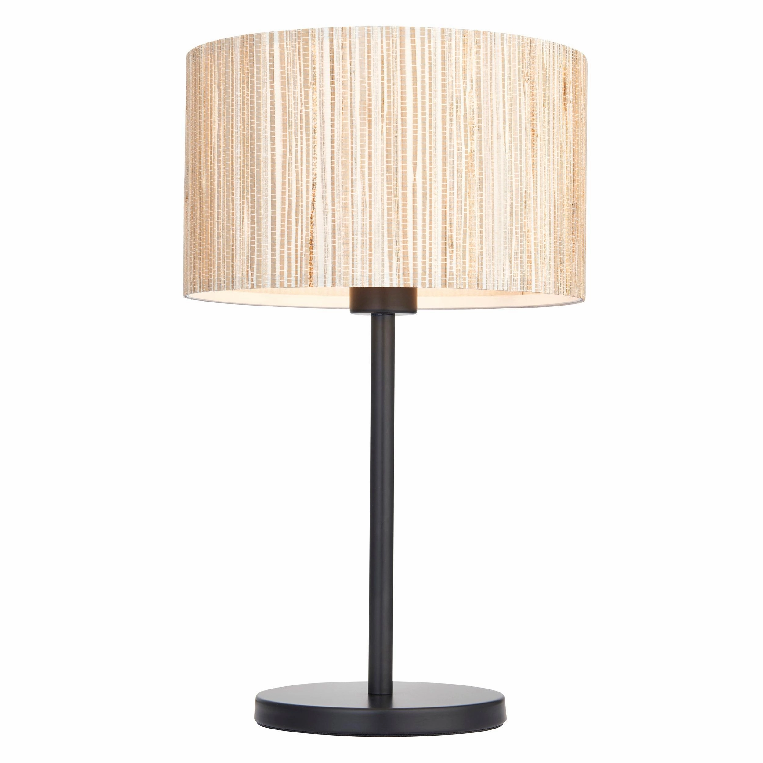 Longshore 1 Light Black Table Lamp With Seagrass Shade energy-saving LED light
