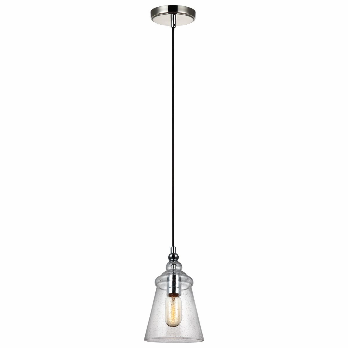 Loras 1 Light Mini Chrome Ceiling Pendant Light flush mount ceiling fixture