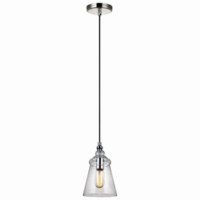 Loras 1 Light Mini Chrome Ceiling Pendant Light flush mount ceiling fixture