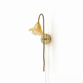 Lotus Amber Plug In Wall Lamp designer outdoor lamp