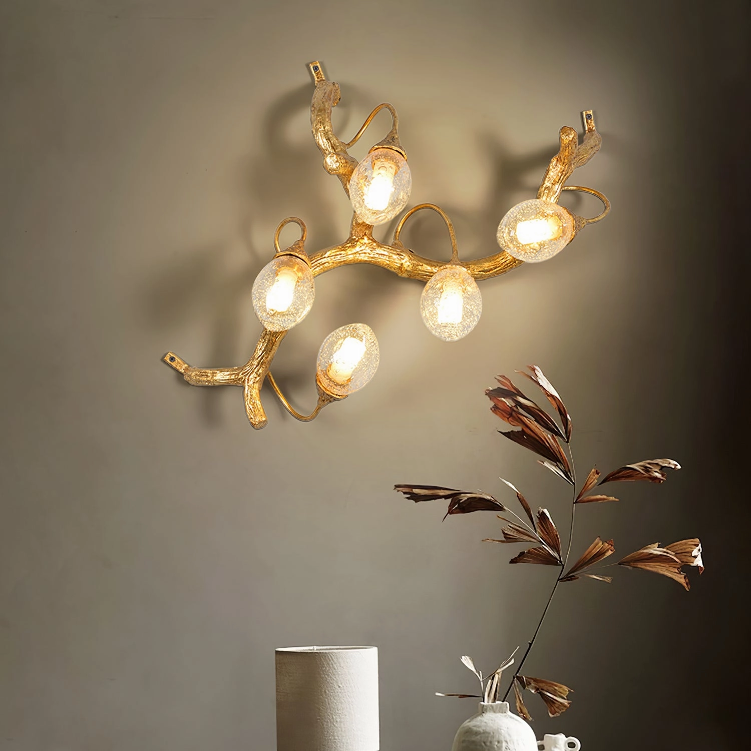 Lotus Brass Wall Lamp