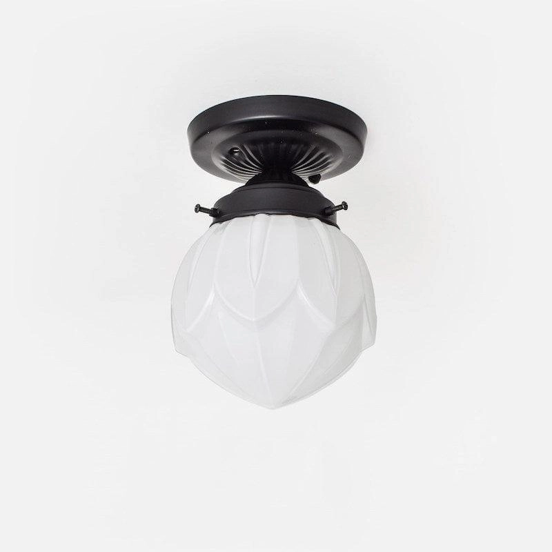 Lotus Moonlight Art Deco Semi Flush Ceiling Light white ceiling lamp