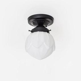 Lotus Moonlight Art Deco Semi Flush Ceiling Light white ceiling lamp