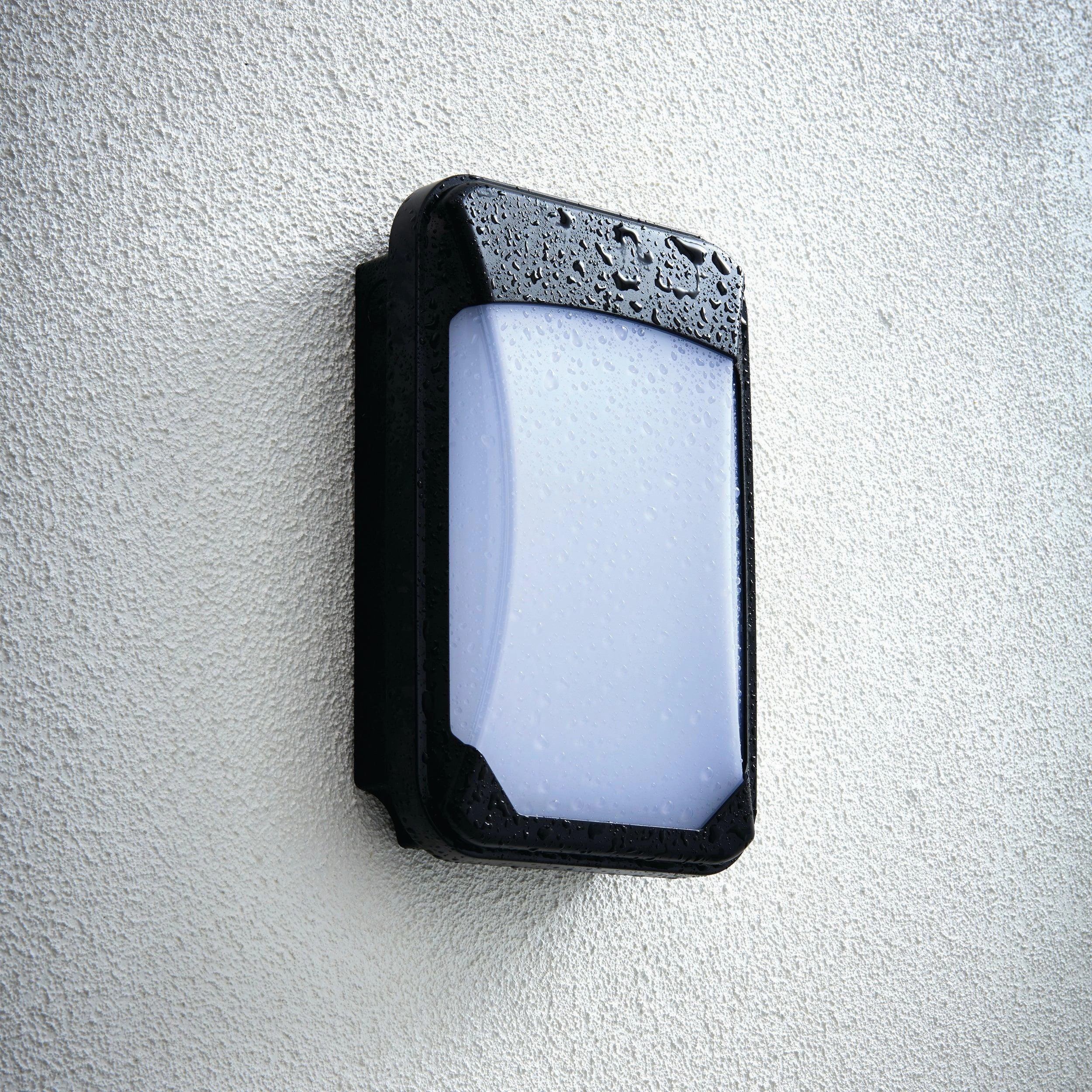 Lucca Black Small LED Outdoor Wall Light IP65 15W