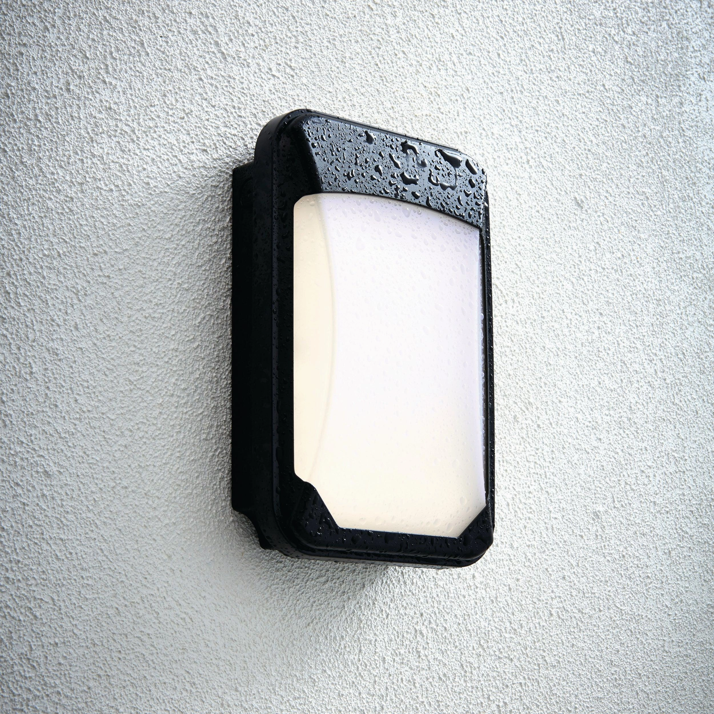 Lucca Black Small LED Outdoor Wall Light IP65 15W