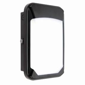 Lucca Black Small LED Outdoor Wall Light IP65 with Photocell sensor weatherproof garden light