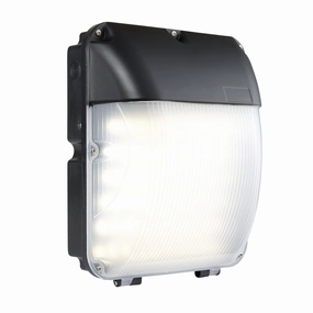 Lucca LED Black Outdoor Wall Light with Photocell IP65 30W weatherproof garden light