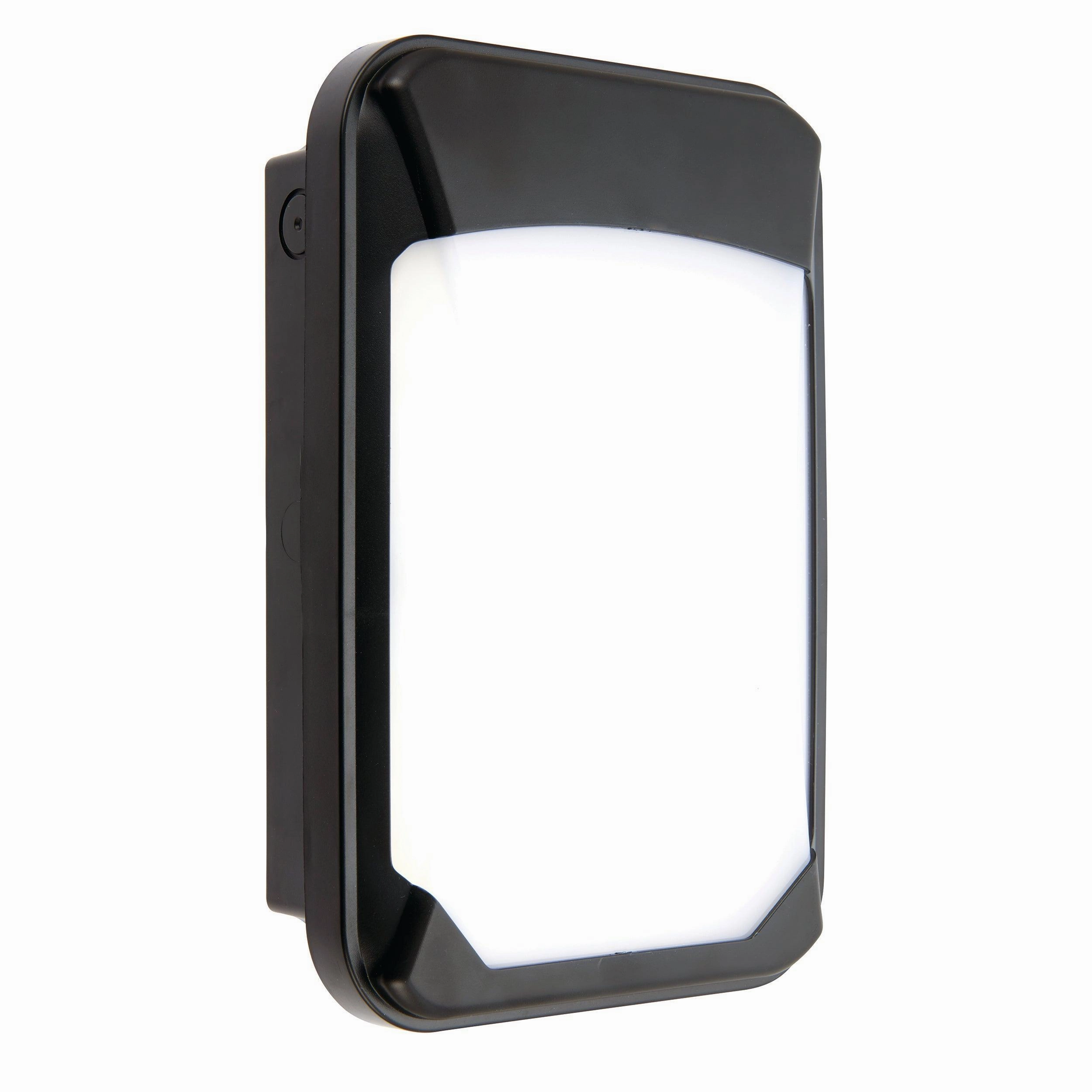 Lucca Small Black Outdoor Wall Light with Microwave Sensor IP65 weatherproof garden light