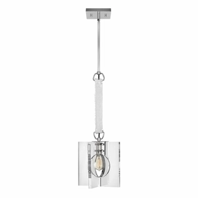Ludlow 1 Light Polished NIckel Modern Ceiling Pendant Light flush mount ceiling fixture