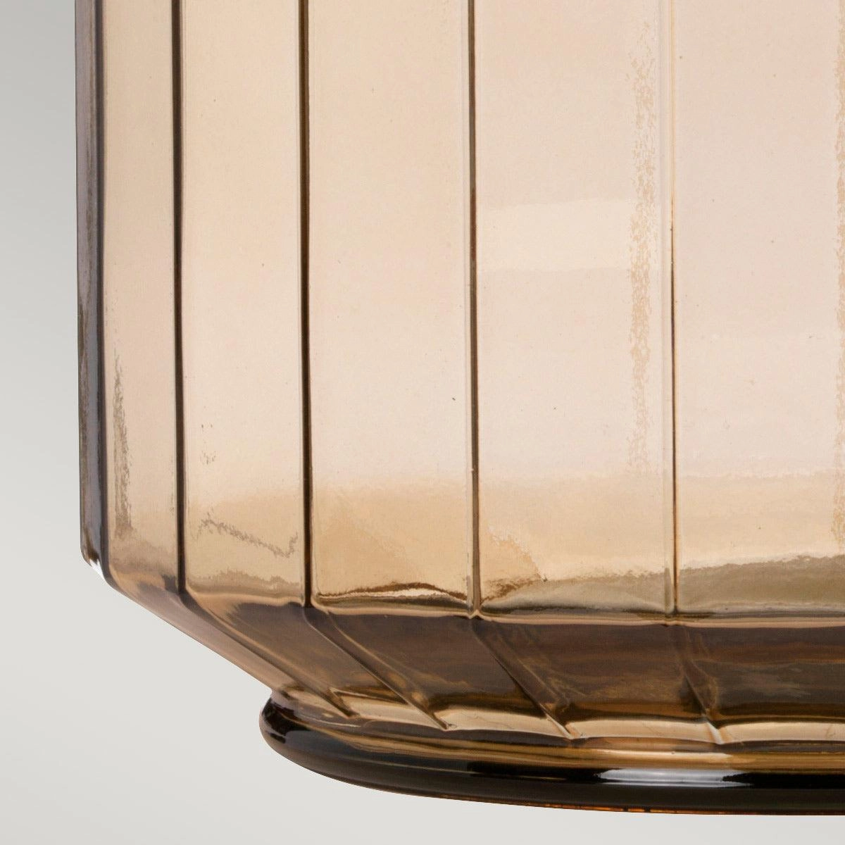 Luga Brass & Smoke Glass Table Lamp Elstead Lighting