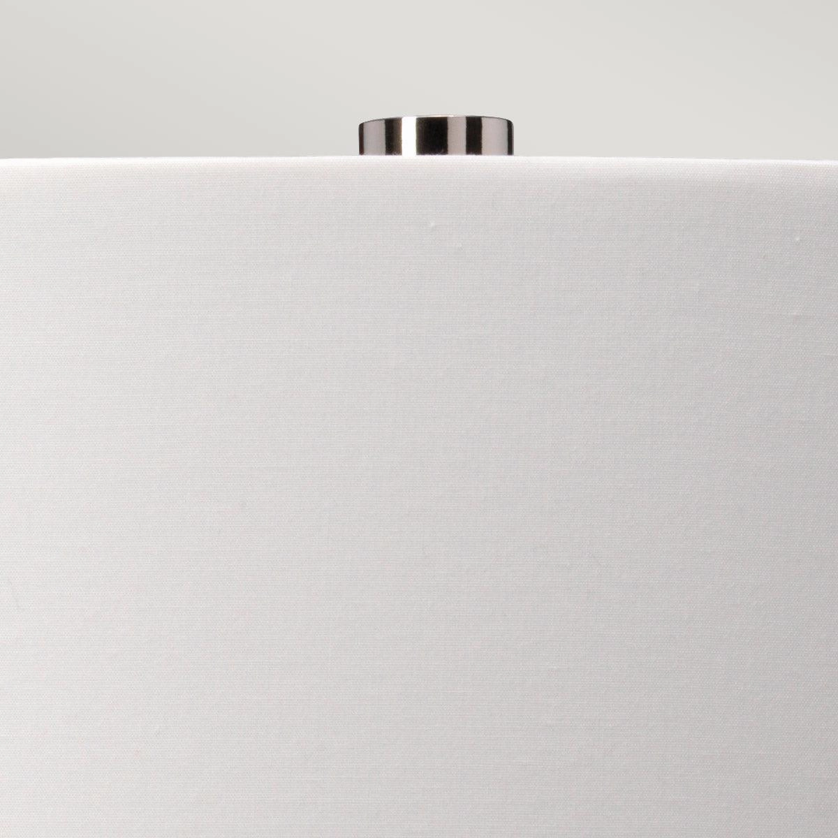 Luga Polished Nickel & Clear Glass Table Lamp Elstead