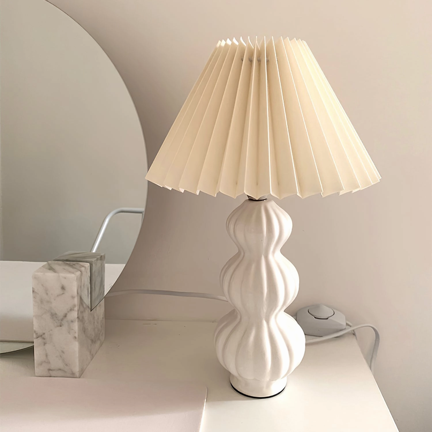 Luna Pleated Table Lamp