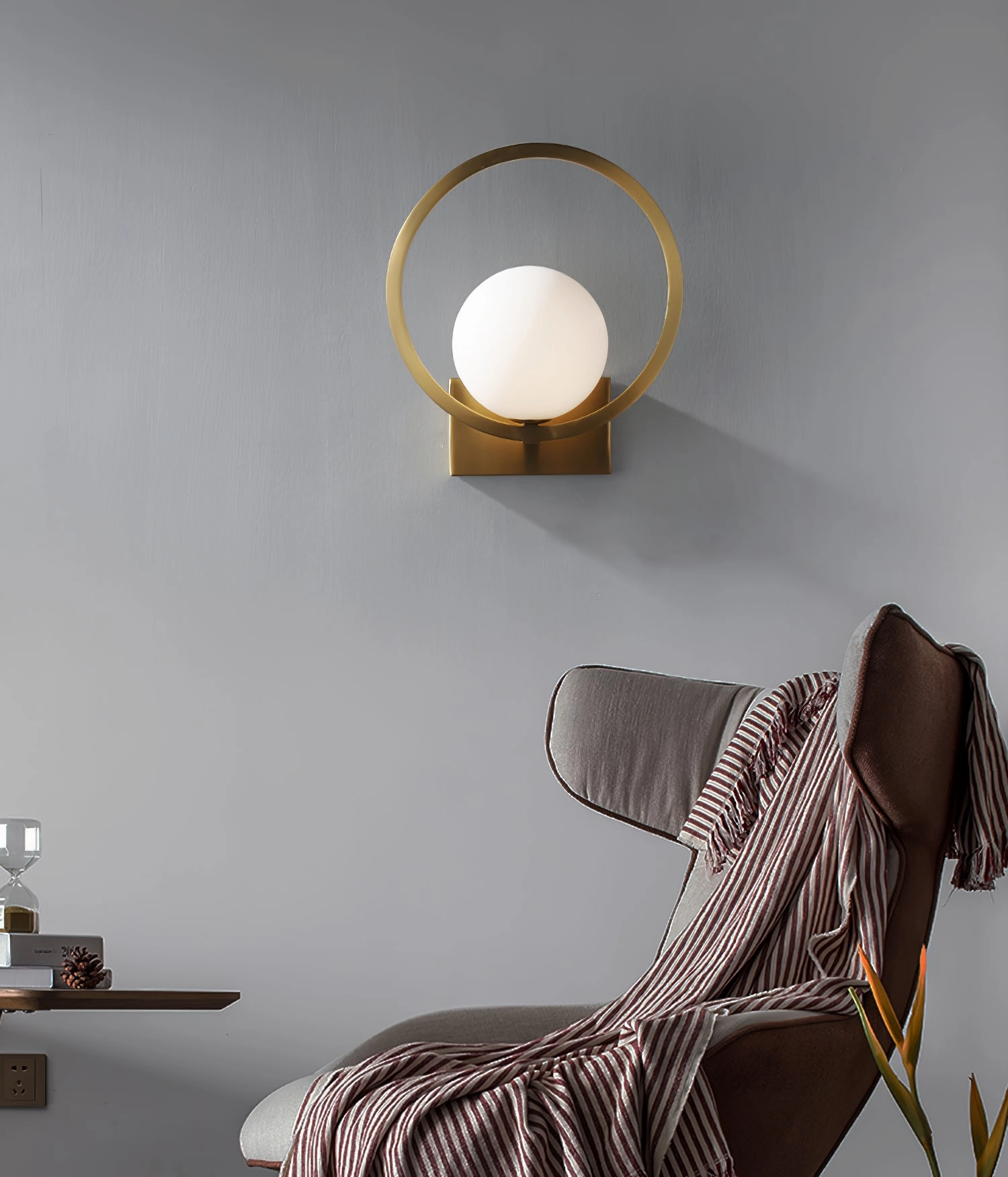 Lunar Brass Wall Lamp