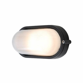 Lutec Echo Outdoor Black Bulkhead Wall Light weatherproof garden light