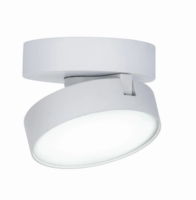 Lutec Stanos LED Flush Wall or Ceiling Light In White white ceiling lamp