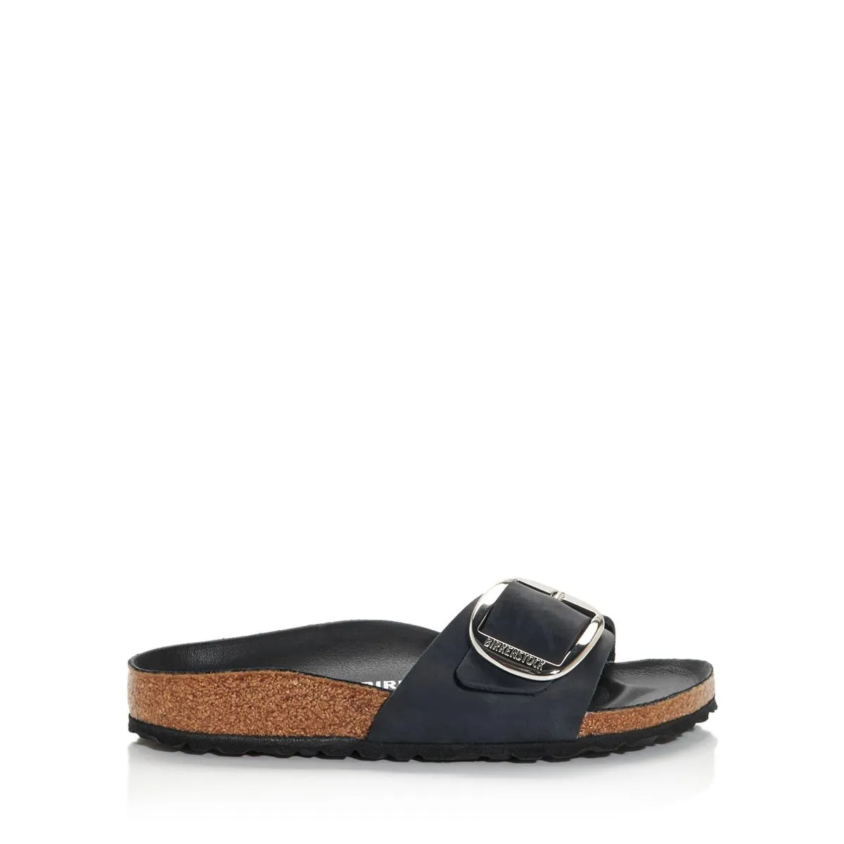 Madrid Big Buckle Womens Leather Adjustable Slide Sandals
