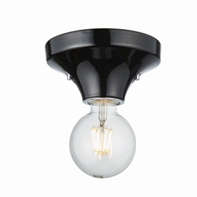 Maida Black Modern Bathroom Flush Ceiling / Wall Light white ceiling lamp