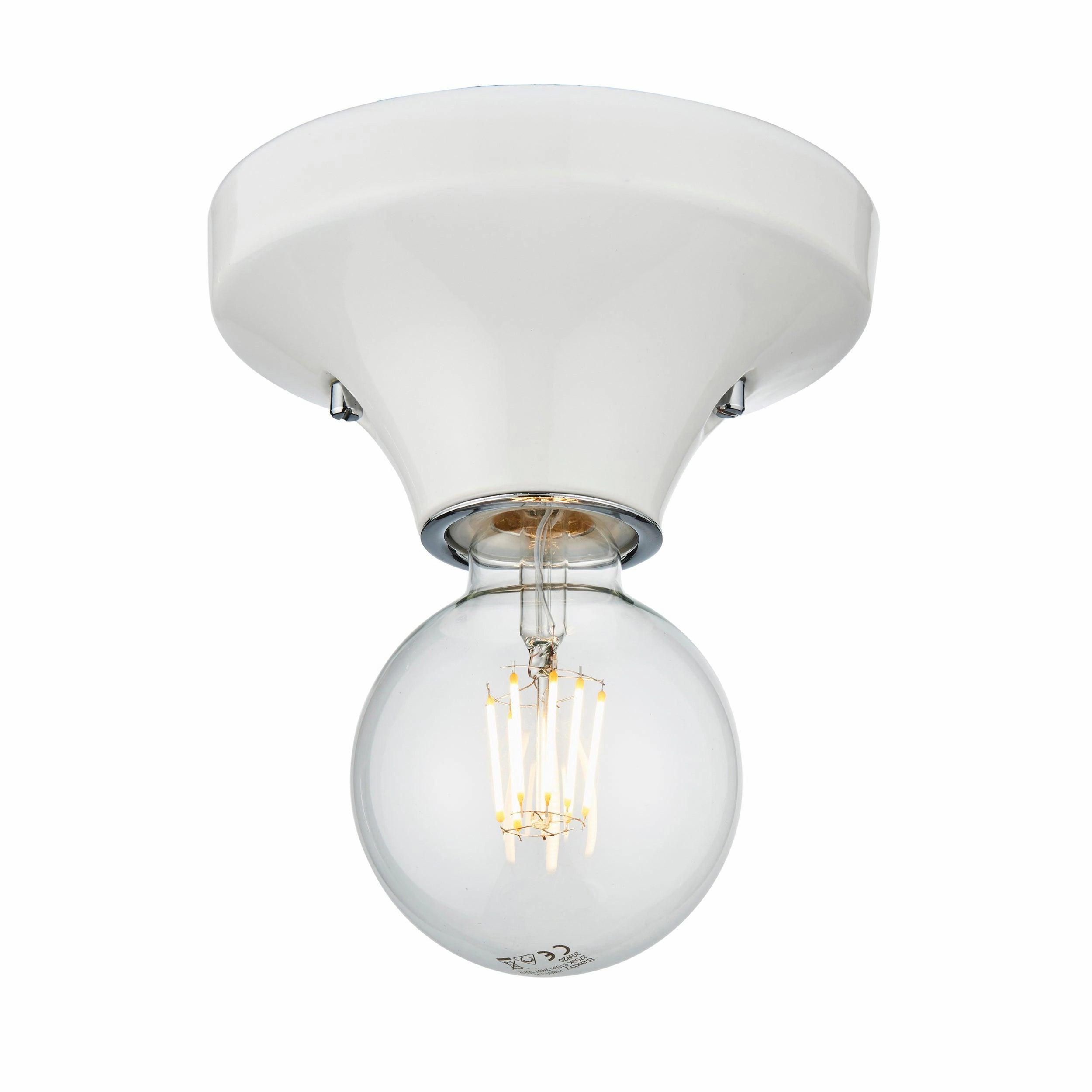Maida White Bathroom Flush Ceiling / Wall Light ambient ceiling fixture