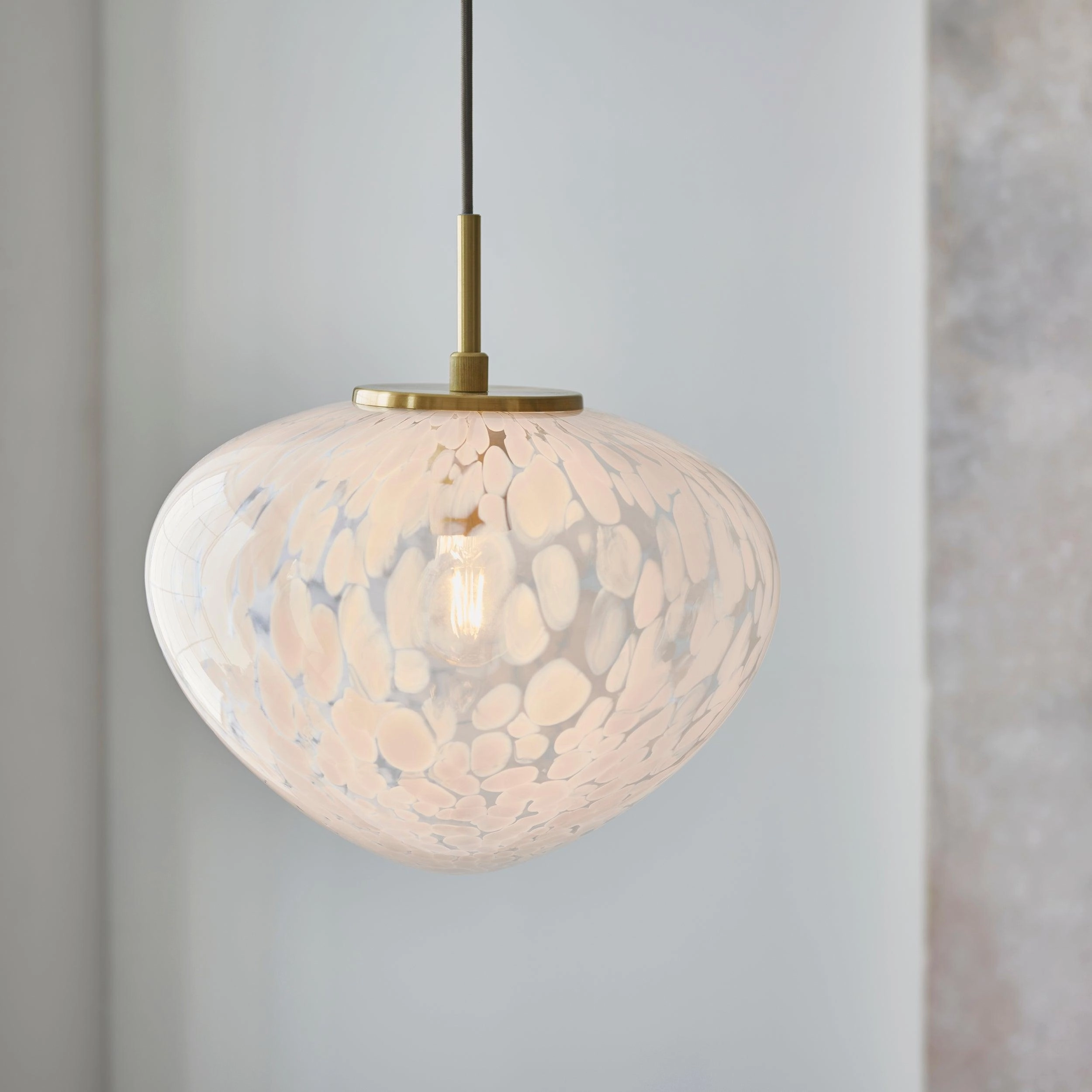 Mali Art Deco Ceiling Pendant Light With Confetti Glass